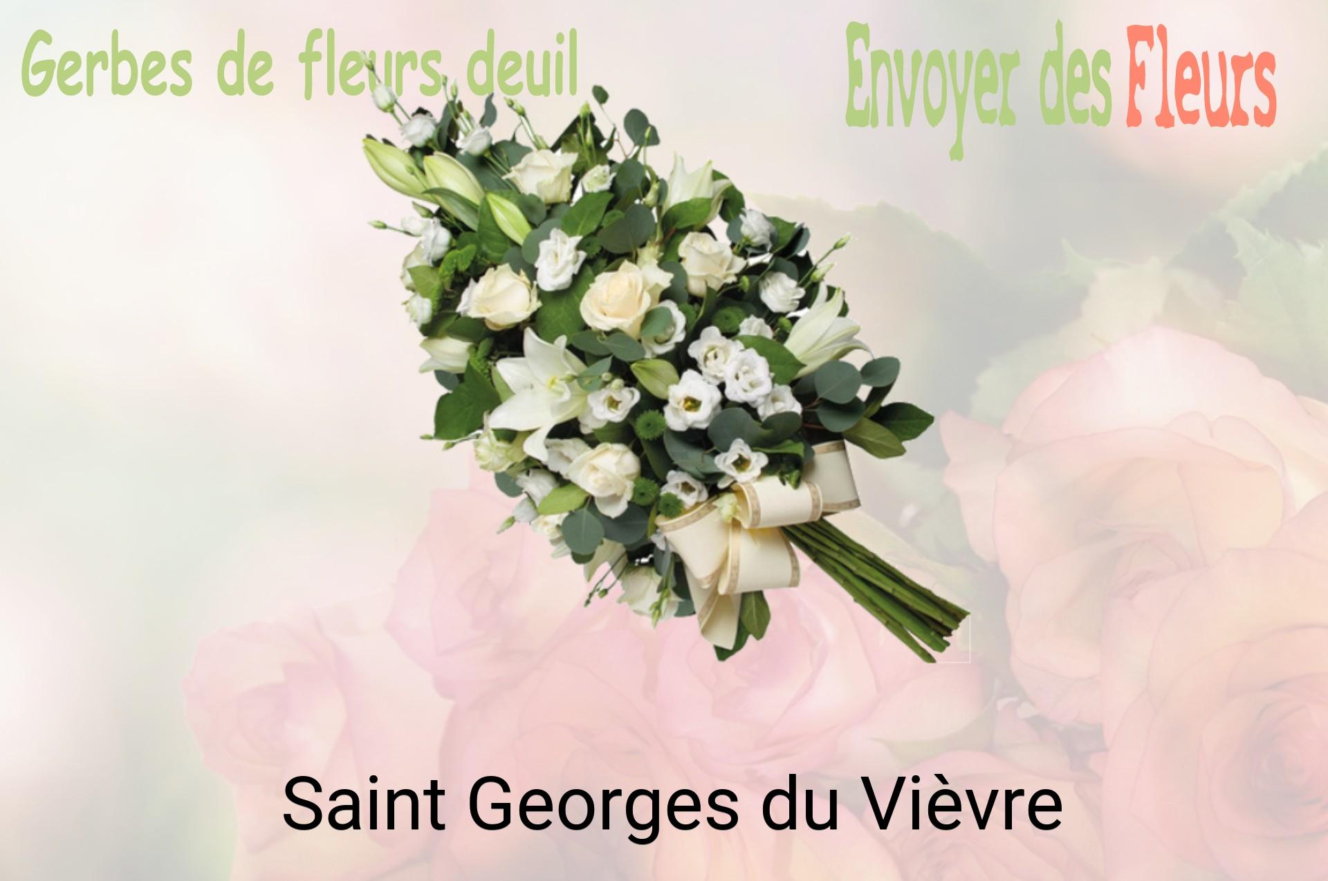 Gerbe de fleurs de deuil livrée à Saint-Georges-du-Vièvre